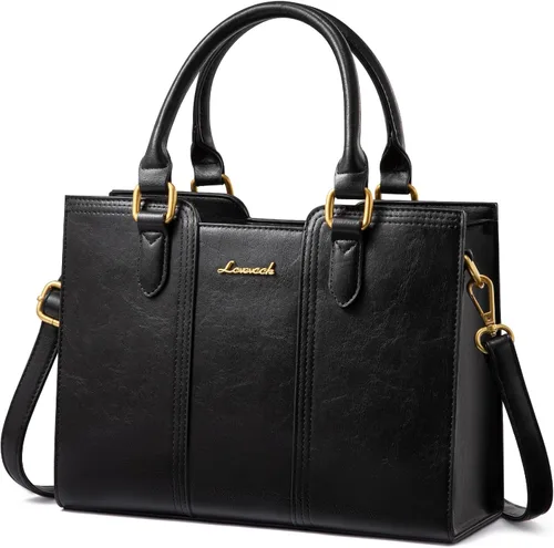 Miniatura 13 de LOVEVOOK Bolso para mujer, bolso de hombro vintage de cuero, pequeño bolso bandolera para damas, bolso de mano con asa superior y bandolera