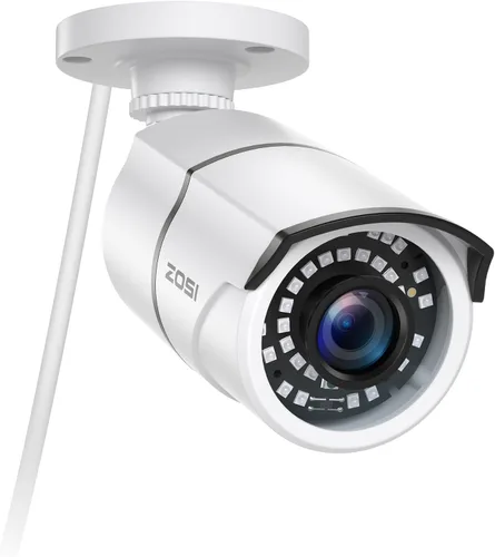 ZOSI ZG2615E - Cámara de seguridad impermeable POE de 5MP con visión nocturna para sistema de vigilancia de alimentación a través de Ethernet en