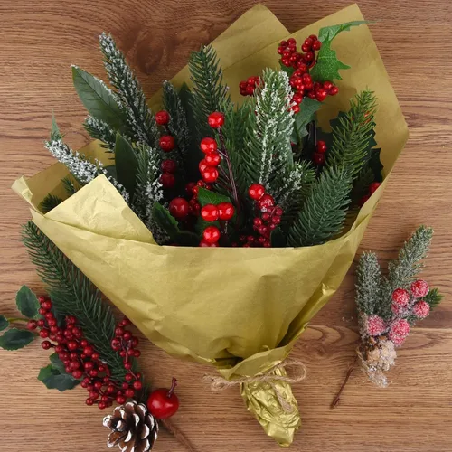 Miniatura 5 de TUPARKA 60 hojas de papel de seda dorado, papel de seda de Navidad, papel de envolver, papel de regalo para bricolaje y manualidades, decoración