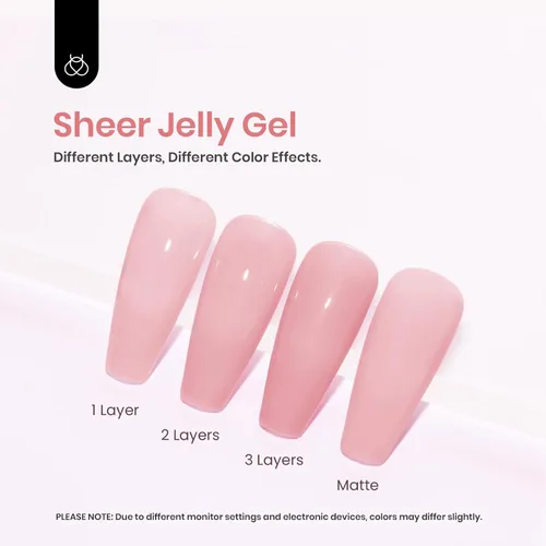 Miniatura 57 de Beetles - Esmalte de uñas de gel rosa claro, 0.5 fl oz, color rosa bebé, esmalte de gel que se absorbe con luz UV LED, arte de uñas de verano, salón