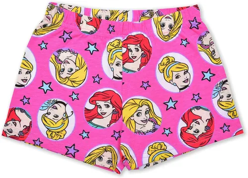 Miniatura 4 de Disney Juego de 2 camisetas de manga corta y pantalones cortos de princesa para niñas