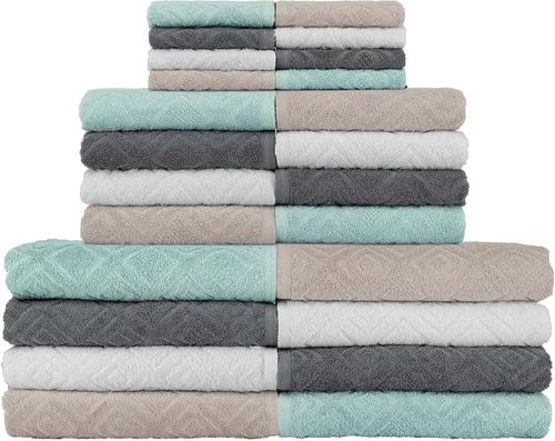 Miniatura 2 de Nine West - Juego de toallas de lujo de 6 piezas, fabricadas con 100% algodón turco, altamente absorbentes y cómodas, incluye 2 toallas de baño, 2