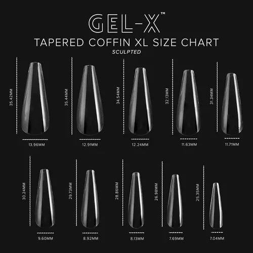 Miniatura 9 de Apres Nail Gel-X - Caja de puntas esculpidas extra larga 250 puntas Gel-X Calidad premium 10 tamaños 0-9 No tamaño 00 incluido Versión 2022