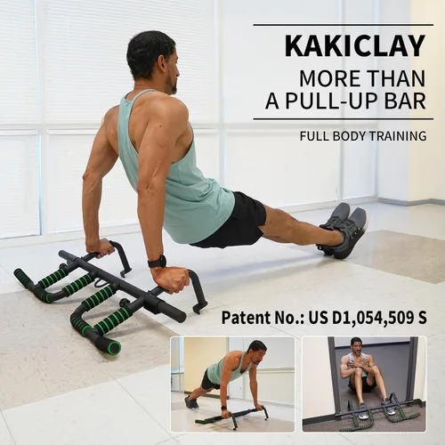 Miniatura 4 de KAKICLAY Nueva barra de dominadas mejorada para puerta con agarre ergonómico - Capacidad de hasta 440 libras, sin atornillar ni deslizamiento