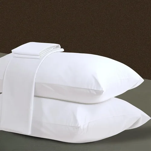 Miniatura 10 de Juego de 2 fundas de almohada de algodón de 1000 hilos tamaño estándar, 100% algodón egipcio tejido satinado, fundas de almohada con cierre de Beige