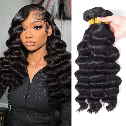 Miniatura 15 de Cabello Brasileño Ondulado Degradado de 2 Tonos 3 Paquetes Cabello Humano Virgen Remy Brasileño Paquetes de Tejido de Cabello Ondulado 100% Sin