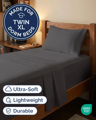 Miniatura 2 de Sábanas Twin XL de bolsillo extra profundo - Juego de 3 piezas de sábanas transpirables y refrescantes - Juego de sábanas de lujo estilo hotel - 06
