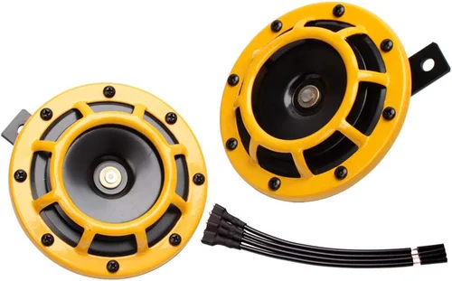 FARBIN Bocina de coche ruidosa de 12 V de tono alto/tono bajo, bocinas de tren súper fuertes para automóvil, camión, kit de bocinas gemelas de metal