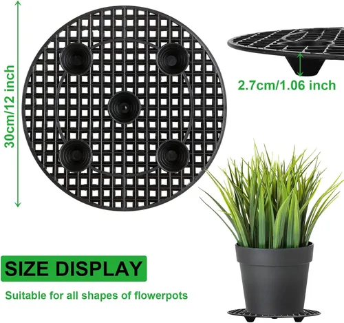 Miniatura 2 de 12 elevadores de plantas de 12 pulgadas para macetas de interior, soportes de plantas resistentes, elevador de macetas a nivel de planta