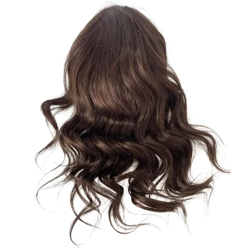Miniatura 4 de Voloria Sistema de reemplazo de cabello tipo tupé de 12 pulgadas de largo para hombre, encaje suizo frontal, línea capilar natural, pelo de piel