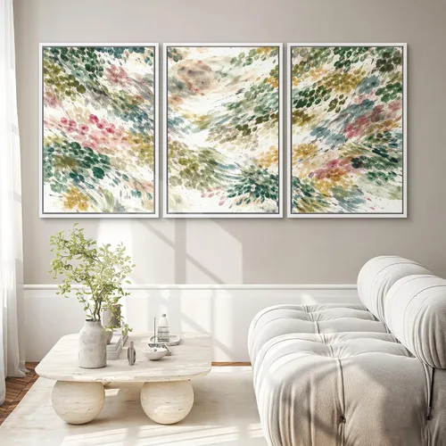 Miniatura 119 de SIGNWIN Lienzo enmarcado para pared, arte con pinceladas de flujo neutro en tonos beige abstractos, ilustraciones, arte moderno, decorativo