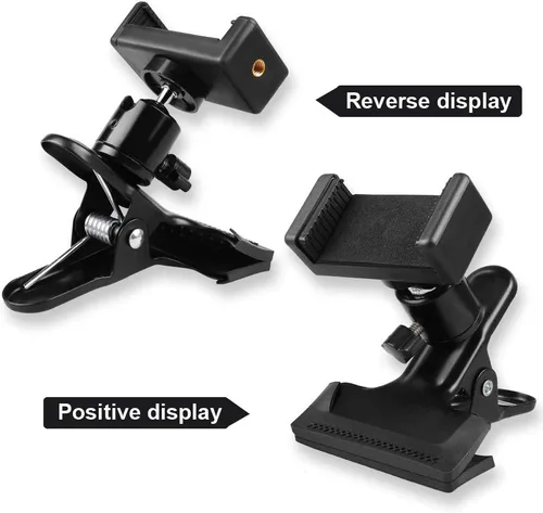 Miniatura 2 de Mr.Power Soporte para guitarra y bajo con auriculares para transmisión en vivo, clip compatible con iPhone, compatible con teléfonos inteligentes