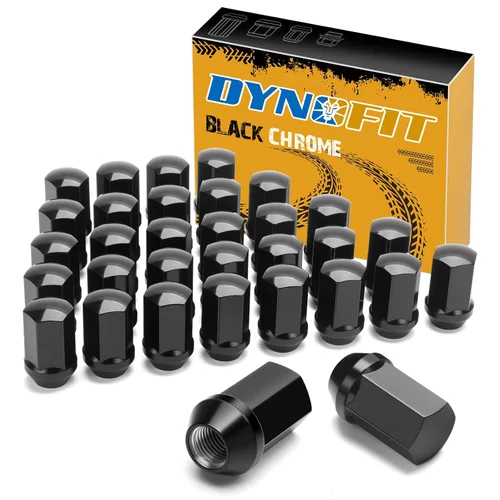 Miniatura 8 de Dynofit Tuercas de llanta OEM de 14 x 2 para F150 2000-2014, tuercas sintonizadoras de acero de fábrica de una sola pieza compatibles con Ford