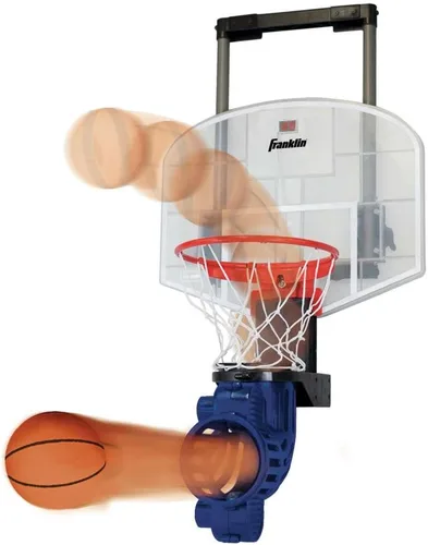 Franklin Sports Mini Aro de Baloncesto con Reboteador y Pelota - Aro de Baloncesto Para Sobre la Puerta Con Reboteador Automático de Pelota - Juego