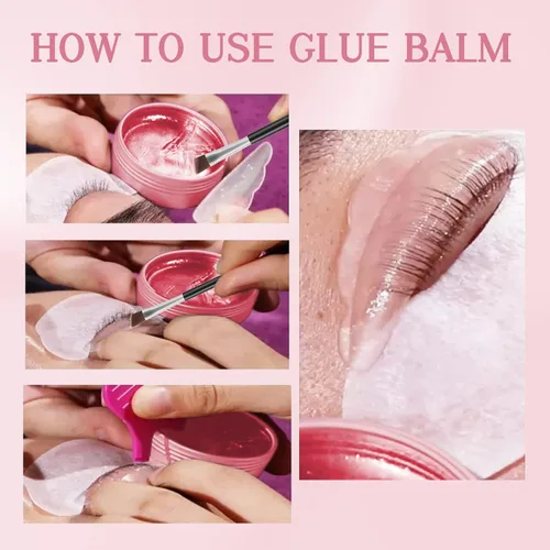 Miniatura 8 de Libeauty - Bálsamo adhesivo para elevación de pestañas, adhesivo fuerte pegajoso con sabor a fruta para permanente de pestañas y cejas, bálsamo
