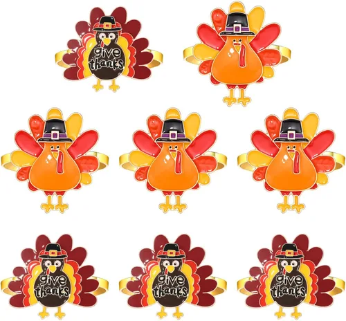 Miniatura 9 de Servilleteros redondos para mesa de comedor, fiestas, bodas, reuniones familiares, banquetes de Navidad, cenas, decoraciones (12 juegos dorados)
