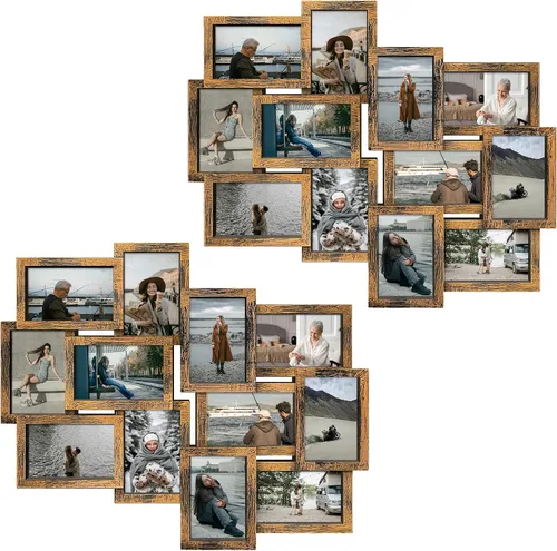 Miniatura 9 de Jerry & Maggie Paquete de 12 marcos de fotos de collage, marco de fotos para decoración de pared de 4 x 6 pulgadas, 12 aperturas, marcos de fotos