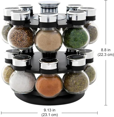 Miniatura 4 de Especiero giratorio Kamenstein Madison de 16 frascos con recargas de especias gratuitas durante 5 años