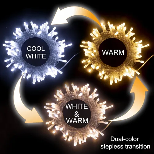 Miniatura 3 de GHJ - Cadena de luces LED con control remoto a pilas, resistente a la lluvia, luces de hadas cambiantes de color para árbol de Navidad, fiesta