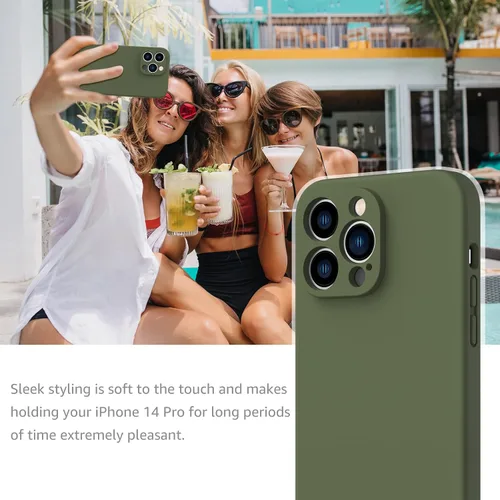 Miniatura 5 de Funda de silicona con soporte para iPhone 17 Pro [compatible con MagSafe] [Protección completa de la cámara] (6.3 pulgadas 2025), fundas de teléfono