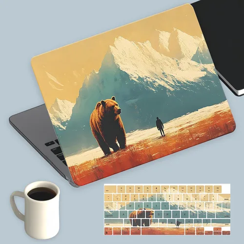 Miniatura 26 de Compatible con Funda para MacBook Air de 13 Pulgadas con Diseño de Cocodrilo 2021 2020 2019 2018 M1 A2337 A2179 A1932, Texturizada Elegante Lujosa
