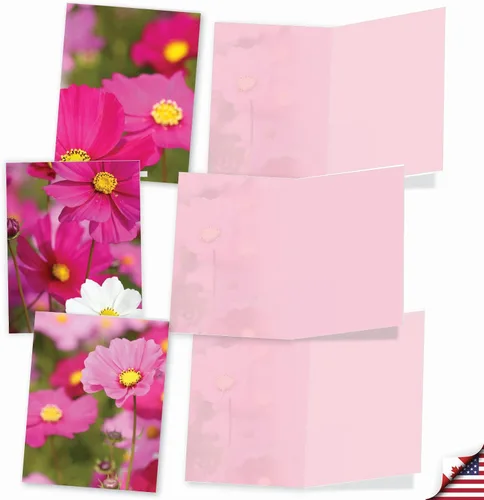 Miniatura 3 de The Best Card Company - 10 tarjetas de notas en blanco con flores (4 x 5.12 pulgadas) - Tarjetas de notas florales, surtido en caja para todas