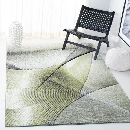Miniatura 21 de SAFAVIEH Hollywood Collection - Alfombra decorativa de 2 pies 7 pulgadas x 5 pies, gris y azul, diseño moderno de mediados de siglo, no desprende