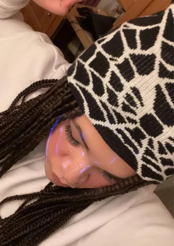 Miniatura 8 de PUCAPOCO Gorros de araña Y2k para mujeres y hombres, gorro tejido de telaraña