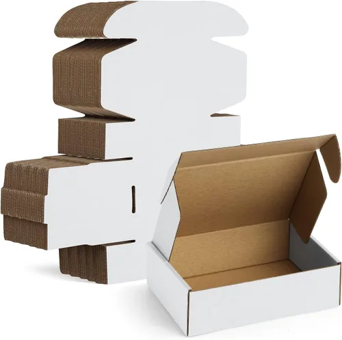 Miniatura 11 de Famagic Paquete de 50 cajas de envío pequeñas de 4 x 4 x 2 pulgadas, cajas de correo de cartón corrugado marrón para pequeñas empresas, cajas