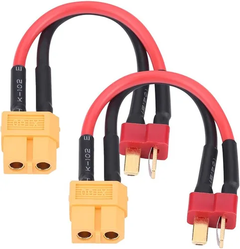 Miniatura 8 de Alomejor Adaptador de cargador RC, cable seguro y confiable de 14 AWG, adaptador de corriente para automóvil, cable de 3.9 in, 2