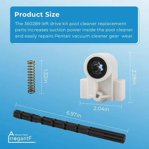 Miniatura 2 de Piezas de repuesto para limpiador de piscinas Pentair 360289 - Kit de accionamiento izquierdo, repuesto para Pentair Kreepy Krauly Rebel Warrior