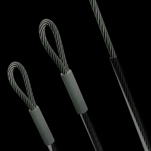 Miniatura 2 de Royal Shade Kits de accesorios de cables de alambre de 48 pies (12 pies x 4) para toldo rectangular / cuadrado – Metal de acero inoxidable