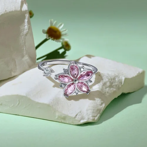 Miniatura 5 de Anillo de plata 925, anillos de plata ajustables para mujer, anillos de pulgar abiertos, anillos de circonio, anillos ajustables, anillos abiertos