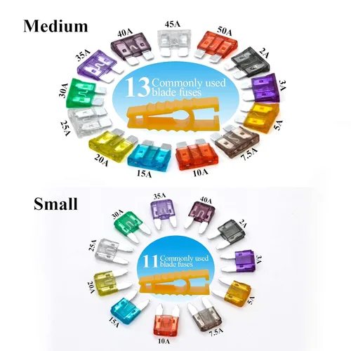 Miniatura 6 de Juego surtido de 250 fusibles de cuchilla de automóvil, fusible automático estándar y mini fusible de automóvil para marina, RV, cámper, barco