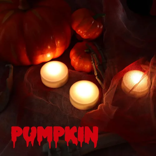 Miniatura 7 de Paquete de 3 faroles de calabaza de Halloween, funciona con pilas, luces LED con control remoto y temporizador, velas LED sin llama y linterna