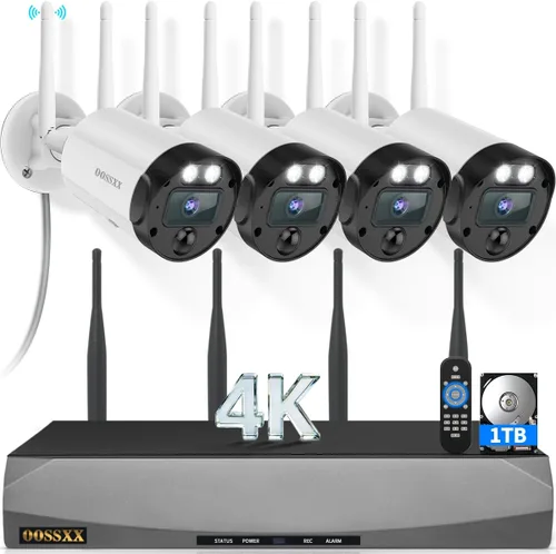 Miniatura 16 de Sistema de cámara de seguridad inalámbrica 4K para exteriores, largo alcance +76% WiFi, cámaras de antenas duales y NVR de 4 antenas, detección