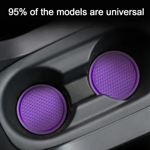 Miniatura 3 de Paquete de 4 portavasos para automóvil, 2.75 pulgadas de diámetro, antideslizante, universal, duradero, adecuado para la mayoría de interiores