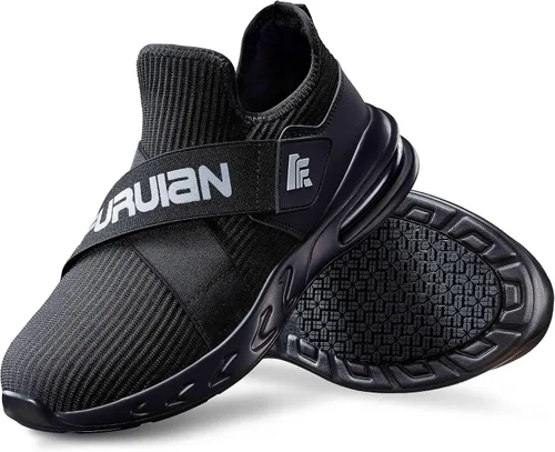 Miniatura 2 de Furuian Zapatos de trabajo antideslizantes para mujeres y hombres, para servicio de alimentos, con amortiguación de aire, zapatos antideslizantes
