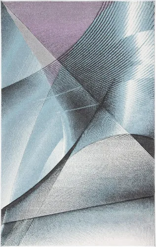 Miniatura 2 de SAFAVIEH Hollywood Collection - Alfombra de área de 6 pies 7 pulgadas x 9 pies, gris y azul claro, diseño moderno de mediados de siglo, no desprende