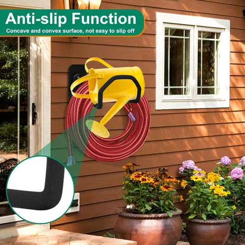 Miniatura 5 de PeoMev 2pcs Colgadores de Manguera de Servicio Pesado Montaje en Pared Soportes de Manguera de Agua para Exterior, Soporte de Manguera Resistente 2