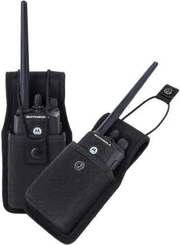 Miniatura 8 de Funda para radio Walkie Talkie para cinturón de servicio de nailon compatible con MOTOROLA MT500, MT1000, MTS2000 y modelos similares