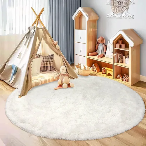 Miniatura 52 de Awaytail Alfombra Esponjosa Lavable 2x3 Pies, Pura Negra Alfombra para Silla de Escritorio Antideslizante, Alfombra Supersuave para Niños