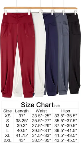 Miniatura 2 de Blaosn Pantalones deportivos fluidos para mujer con bolsillos, pantalones deportivos de yoga, entrenamiento, leggings casuales para descansar, ropa