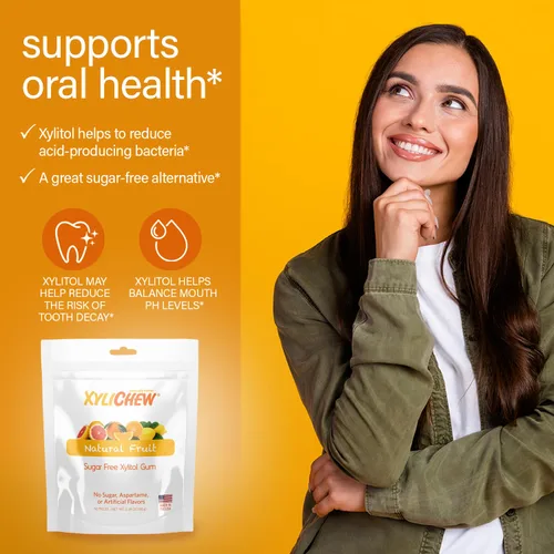 Miniatura 6 de Xylichew - Botes de goma de mascar 100% xilitol, sin OMG, gluten, aspartame y goma sin azúcar, cuidado bucal natural, alivia el mal aliento