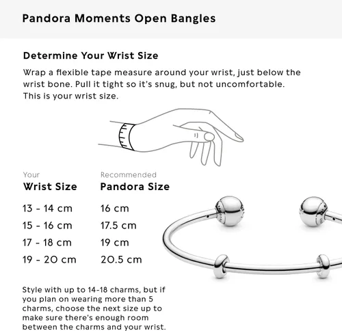 Miniatura 3 de PANDORA Joyería de plata abierta pulsera de plata de ley Metal Silicona