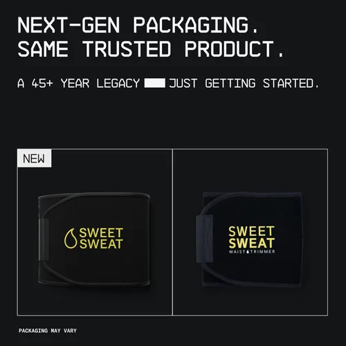 Miniatura 2 de Sports Research Sweet Sweat - Faja reductora de cintura (serie core), banda de fitness para mejorar el sudor para mujeres y hombres Negro/Amarillo