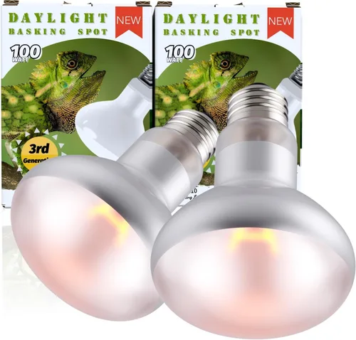 Miniatura 8 de Paquete de 2 bombillas de calor para reptiles de 75 W, bombillas de calor UVA para dragones barbudos, tortugas, serpientes, lagartos y anfibios
