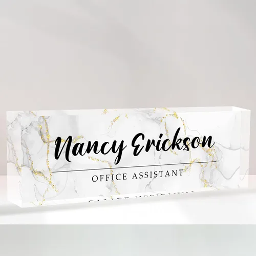 Miniatura 7 de Placa de nombre de escritorio personalizada, placas de identificación acrílicas personalizadas para escritorio, accesorio de oficina para mujeres