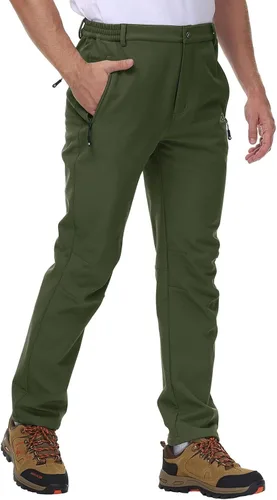 Miniatura 4 de Rdruko Pantalones de nieve de invierno para hombre, impermeables, aislados, de vellón, para esquí, snowboard