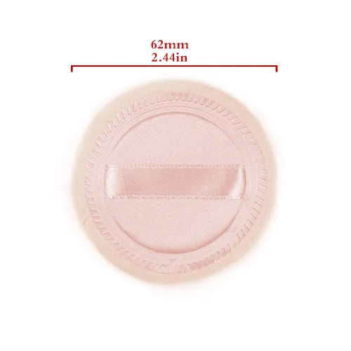 Miniatura 7 de 10 almohadillas de algodón para maquillaje facial cosmético con cinta para sueltos y base de 2.36 pulgadas (beige)